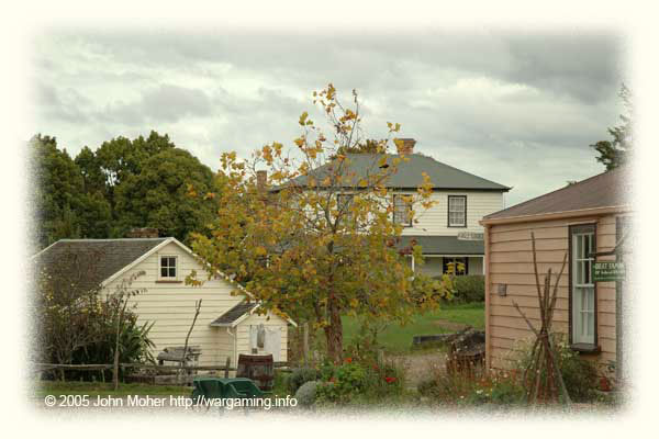 On the rise in the background is David Bell's Homestead, one of the major houses in the vicinity of Howick Village - it was built in 1851. On the rise in the background is David Bell's Homestead, one of the major houses in the vicinity of Howick Village - it was built in 1851.