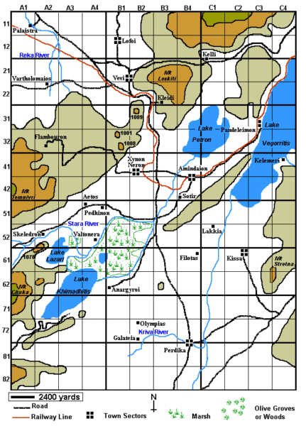 The campaign map for Florina Valley.