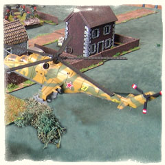 1/100th die-cast Soviet Mi-24 Hind D looking for victims... Soviet Mi-24 Hind D looking for victims...