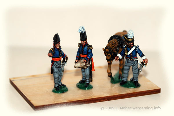 Divisional Command: General Jean Victor de Constant Rebecque and General Hendrik George de Perponcher Sedlnitsky assess the situation while a Guide acts as Horse Holder (horse reins still to be put in his hand).