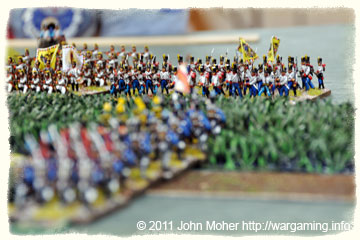 Austrian Infantry advance towards the rough ground in the centre Austrian Infantry advance towards the rough ground in the centre