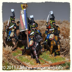 French Hussar patrol threads it's way though the fields French Hussar patrol threads it's way though the fields