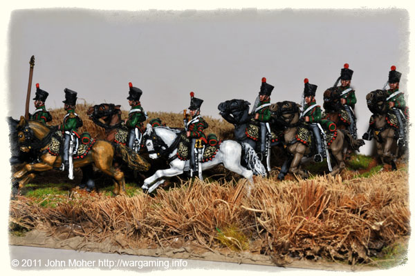 French Chasseur-a-Cheval rush to the front through fields of barley French Chasseur-a-Cheval rush to the front through fields of barley