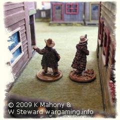 ...but the gunslingers take no chances...