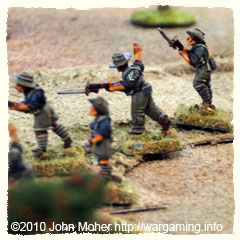 ANZAC troops cross the wadi.