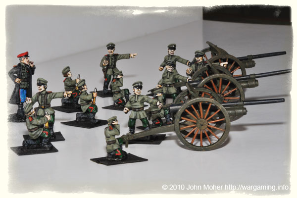 28mm WW1 Russian 7.62cm Field Artillery Battery