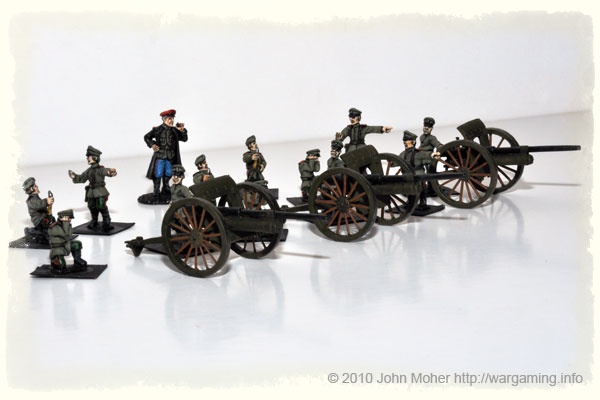 28mm WW1 Russian 7.62cm Field Artillery Battery