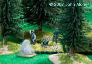 Blurry shot of German Defenders off in the distance who harassed No's 2 & 3 Platoons - A Rifle Section and a MMG Bunker. Blurry shot of German Defenders off in the distance who harassed No's 2 & 3 Platoons - A Rifle Section and a MMG Bunker.