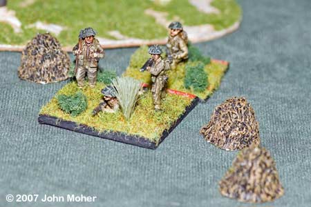 "SNAFU!" - In their haste to chase down the Sniper harassing them part of No.3 Platoon walk into the middle of an unmarked minefield! "SNAFU!" - In their haste to chase down the Sniper harassing them part of No.3 Platoon walk into the middle of an unmarked minefield!