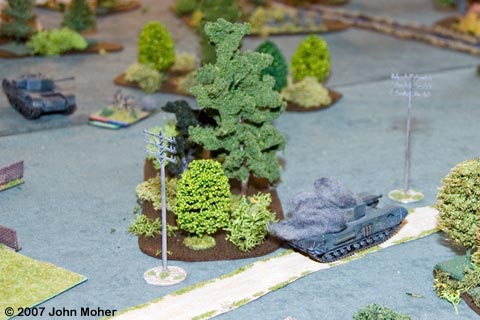 The centre Churchill gets brewed up by the JagdPanzer IV. The centre Churchill gets brewed up by the JagdPanzer IV.