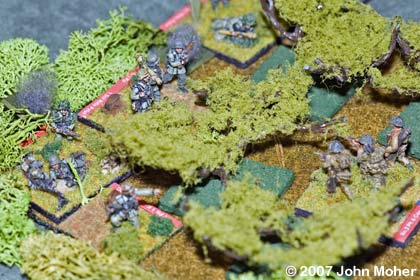 Platoon 1, 1st PzGr Kp, stumble across Highlanders in an Orchard. Platoon 1, 1st PzGr Kp, stumble across Highlanders in an Orchard.