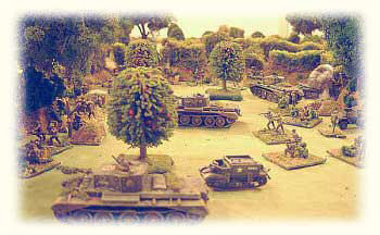 A Normandy scene from one of Tim Marshall's many inspirational Crossfire games - photo courtesy of Tim Marshall. A Normandy scene from one of Tim Marshall's many inspirational Crossfire games - photo courtesy of Tim Marshall.